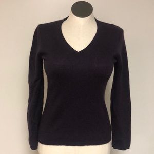 Ann Taylor dark purple cashmere sweater